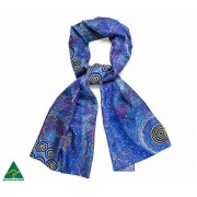 Aboriginal Art Silk Scarf -  Alma Granites